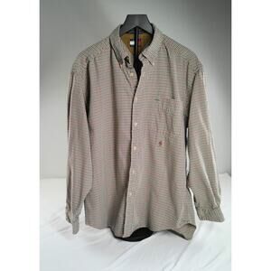 Tommy Hilfiger Men’s Large Plaid Check Long Sleeve Button Front Shirt